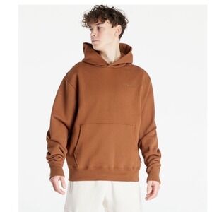 Adidas X Pharrell Humanrace Men's Brown Embroidered Logo Long Sleeve Hoodie M